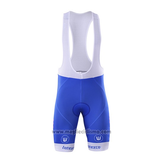 2017 Abbigliamento Ciclismo Quick Step Floor Blu Manica Corta e Salopette